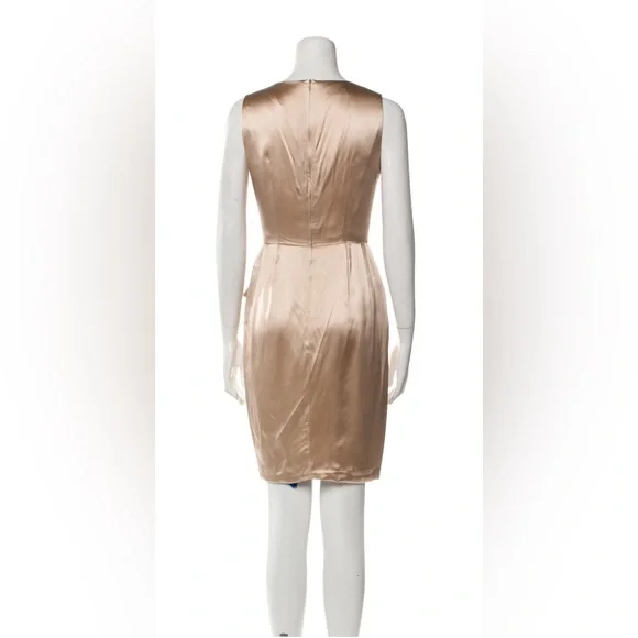 Moschino Silk V-Neck Mini Dress Sz M - Picture 3 of 3